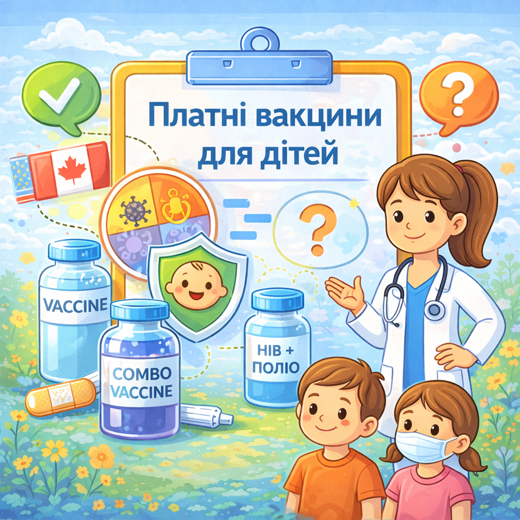 Платні вакцини для дітей – комбіновані вакцини та альтернативи державним щепленням