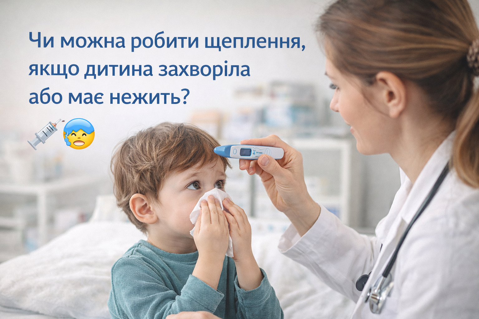 Чи можна робити щеплення, якщо дитина має нежить – огляд педіатра перед вакцинацією